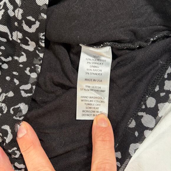 altar'd state womens black white animal print long sleeve crop top. Size S - Picture 5 of 8